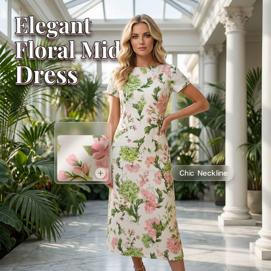 Women's Floral Print Shift Dress