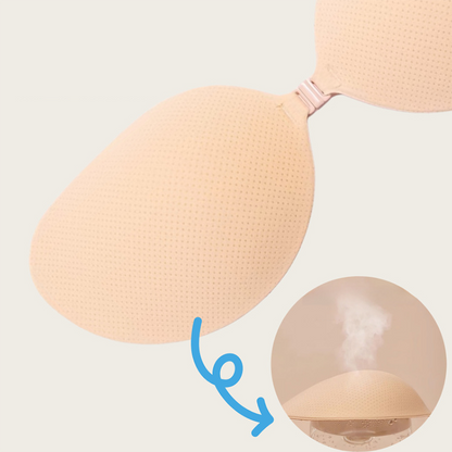 💎 Front Clasp Sticky Push-Up Bra | Deep Plunge Reusable Adhesive Bra Cups