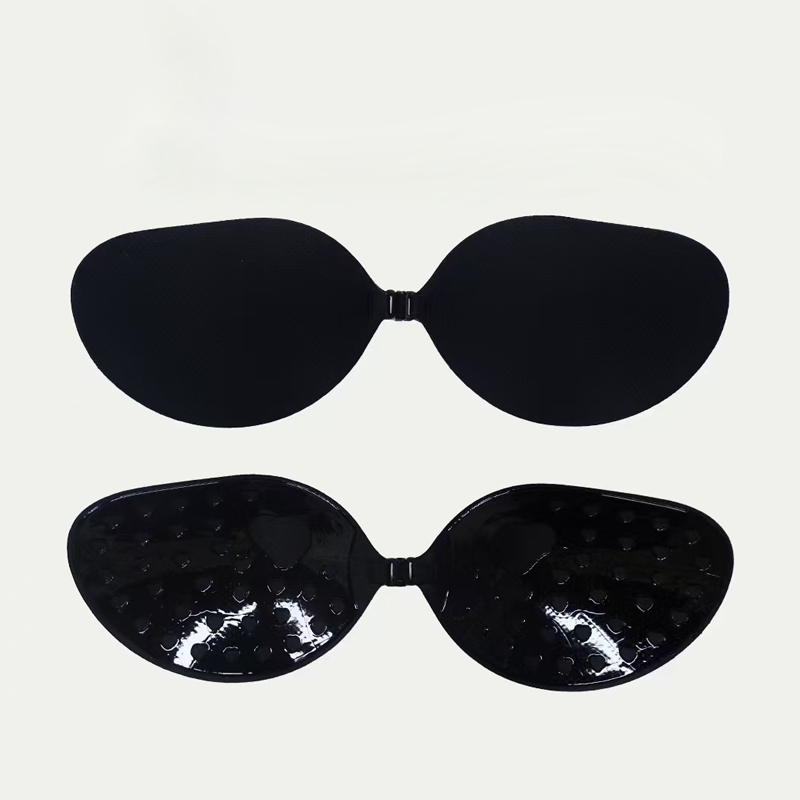 💎 Front Clasp Sticky Push-Up Bra | Deep Plunge Reusable Adhesive Bra Cups