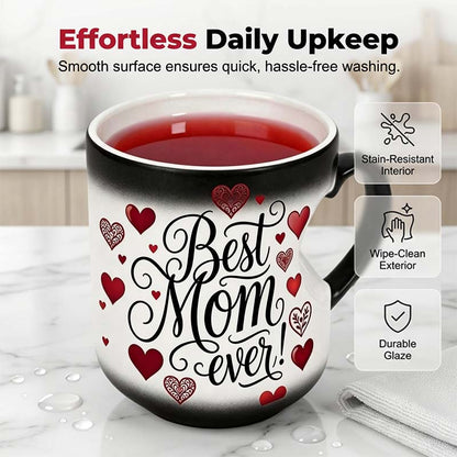 ☕️ Heat-Activated "Best Mom Ever" Color-Changing Mug 💖 Magic Mug Mother's Day Gift