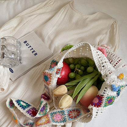 ✨ Women's Crochet Ethnic Bag – Bohemian, Spacious, Versatile 🌼