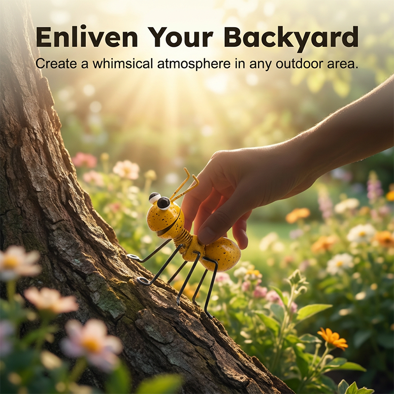 Colorful Metal Ant Garden Statue