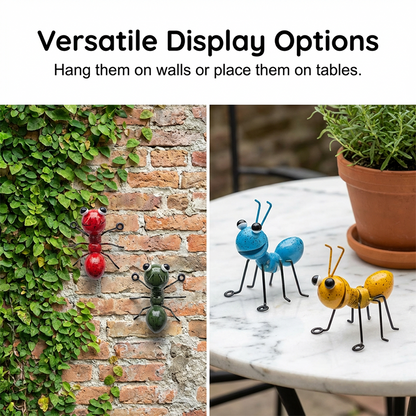 Colorful Metal Ant Garden Statue
