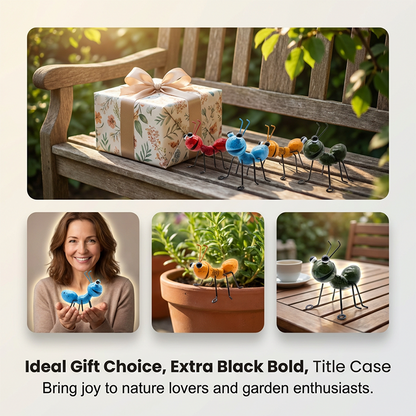 Colorful Metal Ant Garden Statue