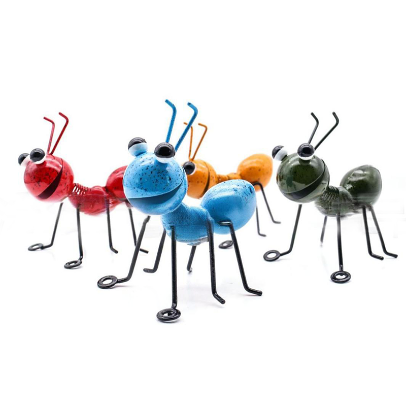 Colorful Metal Ant Garden Statue