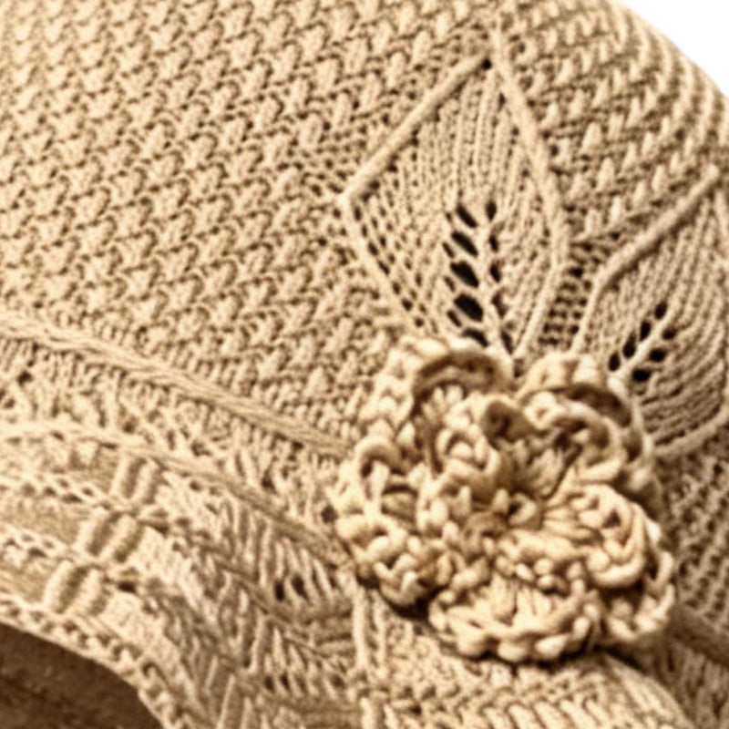 🥳SUMMER HOT SALE🔥Women's Crochet Bucket Hat with Flower Accent