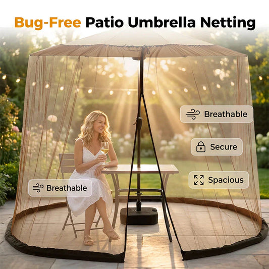 🚩🌞Patio Umbrella Mosquito Netting Screen