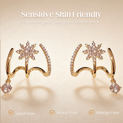 💎 Sparkling Claw Earrings for Women – Unique Claw Cuff, Dangling Gem & Versatile Style 🌟