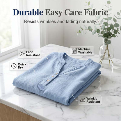 Women's Casual V-Neck Button Down Tunic Dress