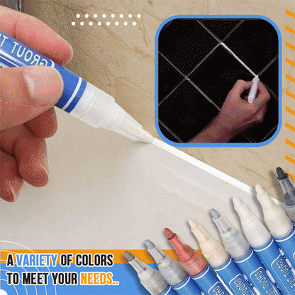 🛁Tile Grout Repair Coloured Pencil – Covers blackened, mouldy joints & restores like‑new colour. Water‑based, non‑toxic. 🖊️🧴