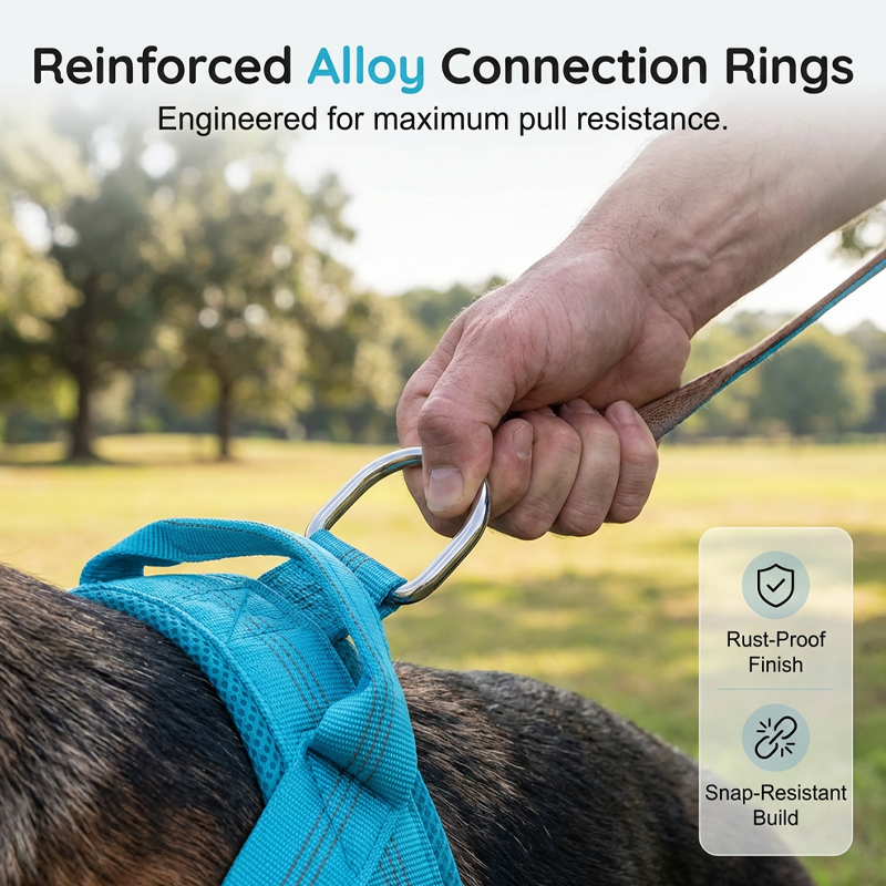 🐶 Easy On-Off Padded Dog Harness for Walking