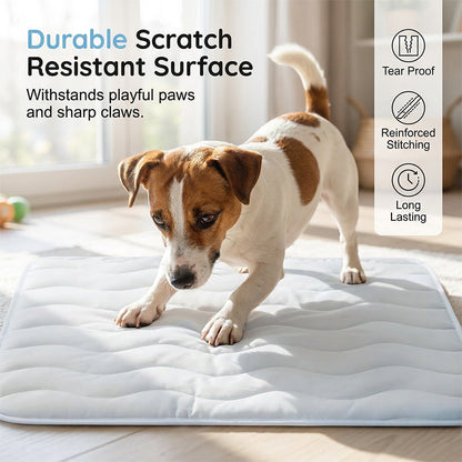 ❄️Breathable Pet Cooling Mat – No Water or Electricity Needed, Machine Washable, Lightweight & Portable, Safe Fabric Cooling for Dogs & Cats in Crate, Car & Home
