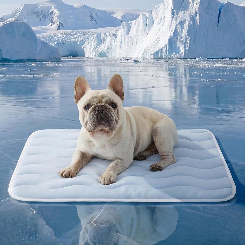 ❄️Breathable Pet Cooling Mat – No Water or Electricity Needed, Machine Washable, Lightweight & Portable, Safe Fabric Cooling for Dogs & Cats in Crate, Car & Home