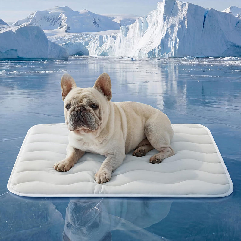 ❄️Breathable Pet Cooling Mat – No Water or Electricity Needed, Machine Washable, Lightweight & Portable, Safe Fabric Cooling for Dogs & Cats in Crate, Car & Home