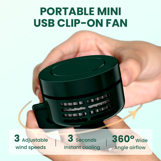 Portable Mini USB Clip-On Fan