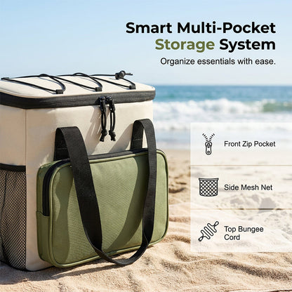 Large Capacity Insulated Cooler Bag for Picnics & Outdoors – Keeps Food & Drinks Cold for Hours 🧺