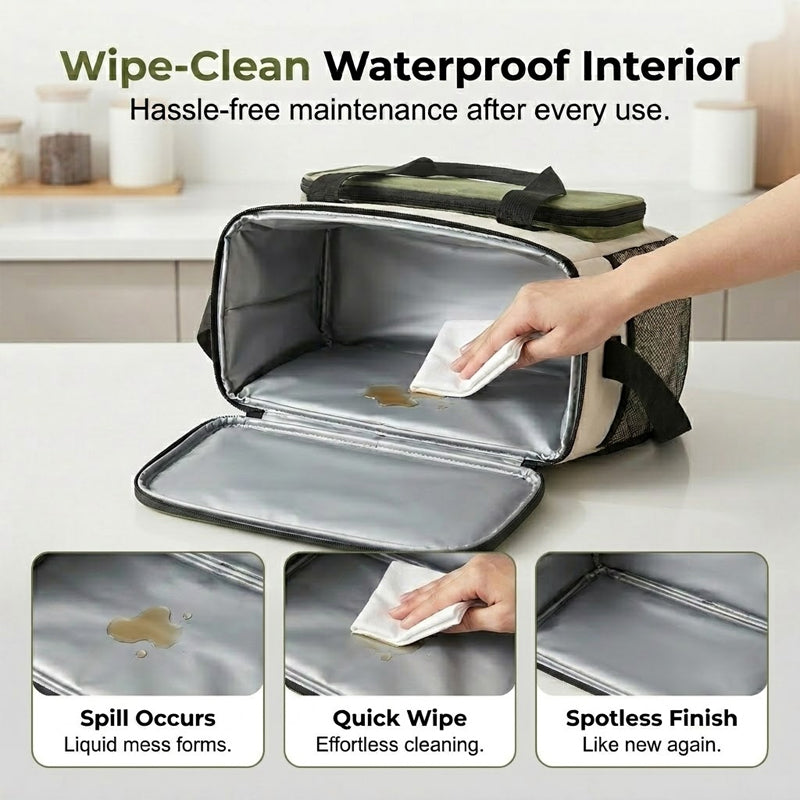 Large Capacity Insulated Cooler Bag for Picnics & Outdoors – Keeps Food & Drinks Cold for Hours 🧺