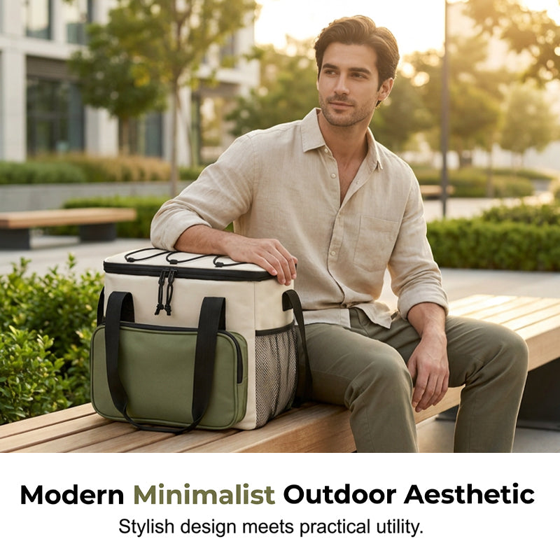 Large Capacity Insulated Cooler Bag for Picnics & Outdoors – Keeps Food & Drinks Cold for Hours 🧺