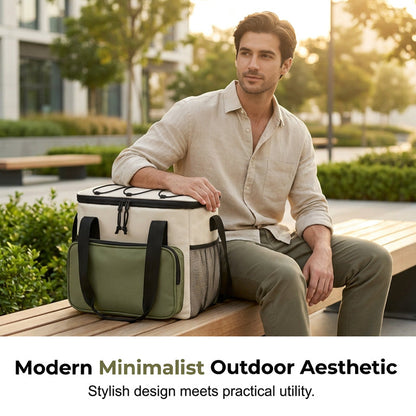 Large Capacity Insulated Cooler Bag for Picnics & Outdoors – Keeps Food & Drinks Cold for Hours 🧺