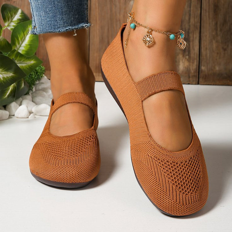 👟Breathable Knit Flats – Soft as clouds, anti‑slip sole. Walk for hours, feet stay cool & fresh. Your new favourite! 🌸✨