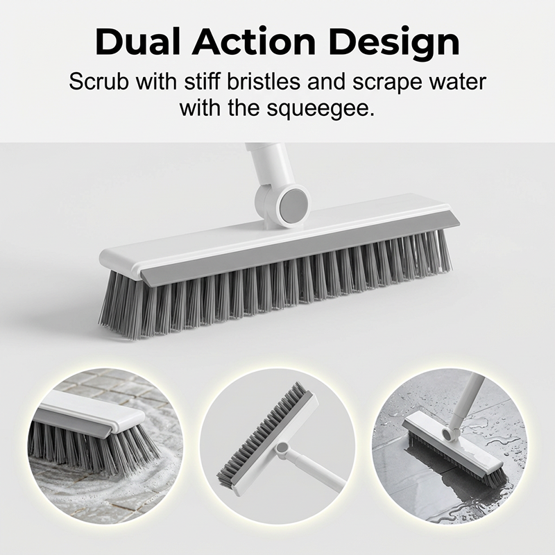 🔥2-in-1 Grout & Corner Scrubber Brush with Squeegee🧹