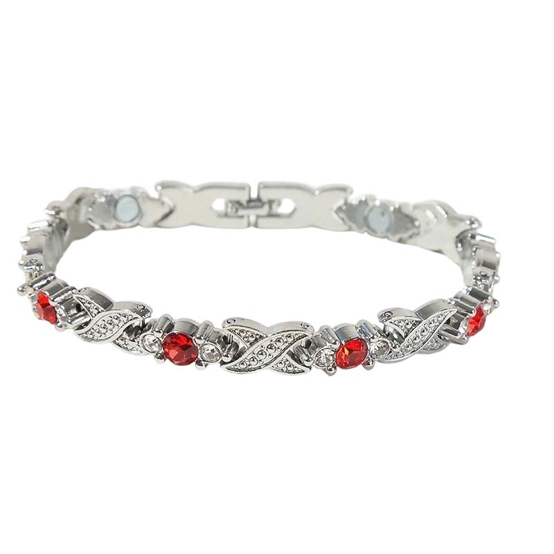 Fashionable Magnetic Bracelet with Rhinestones