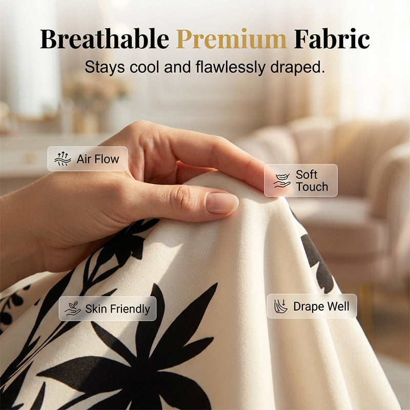 Women's Floral Print V-Neck Twisted Waist Maxi Dress