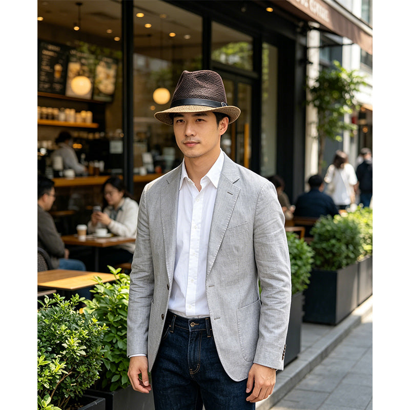 Summer Straw Fedora Sun Hat with Stylish Buckle Band🎩