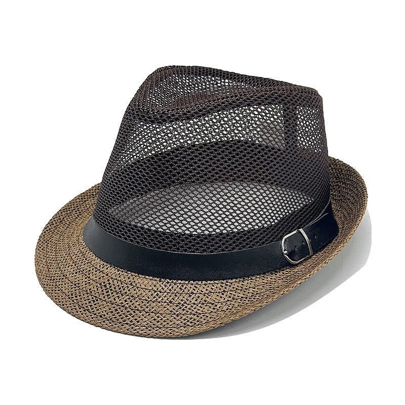 Summer Straw Fedora Sun Hat with Stylish Buckle Band🎩