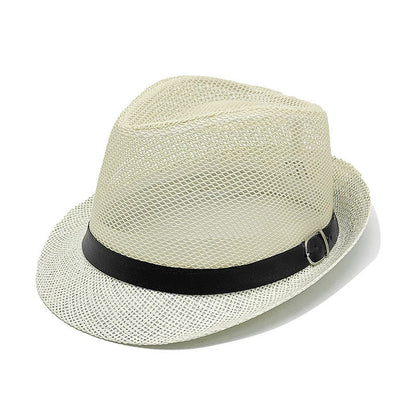 Summer Straw Fedora Sun Hat with Stylish Buckle Band🎩