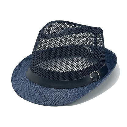 Summer Straw Fedora Sun Hat with Stylish Buckle Band🎩