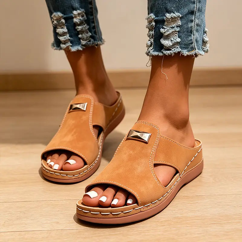 Women's Stylish Peep-Toe Wedge Sandals👡