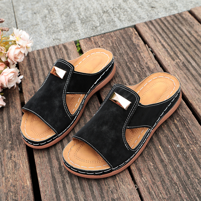 Women's Stylish Peep-Toe Wedge Sandals👡