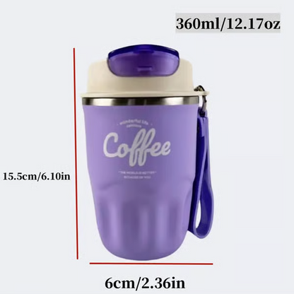 ☕ 316 Stainless Steel Coffee Vacuum Flask with Smart Temperature Display 🌡️