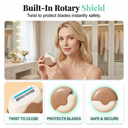 ✨Portable 3-Layer Hair Shaver with Rotating Cover