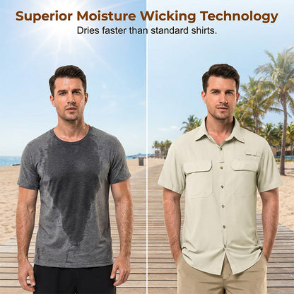 👕Men's Quick Dry Short Sleeve Workwear Shirt✨