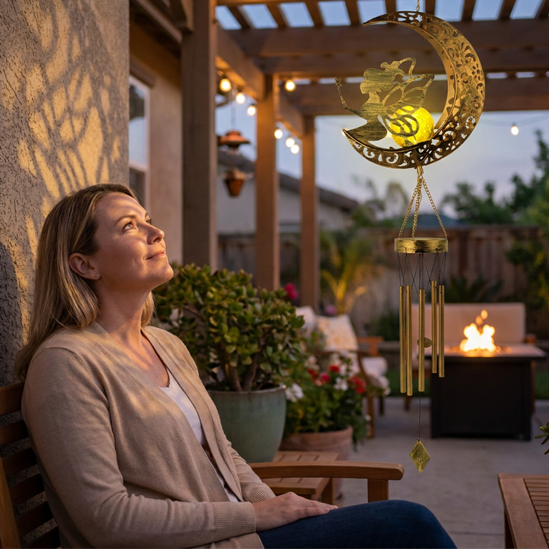 Decorative Solar Wind Chime Hanging Light