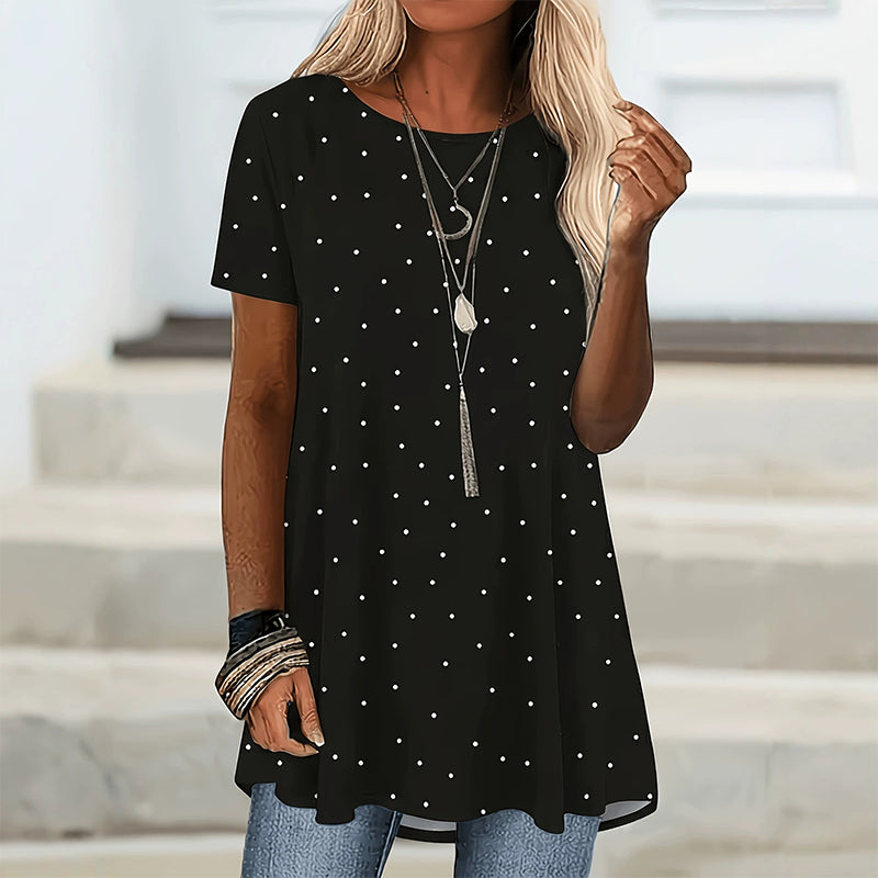💥✨👚Women’s Casual Polka Dot Tunic Top