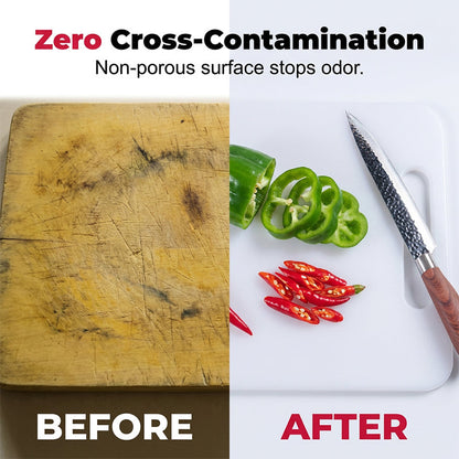 Thickened Plastic Cutting Board with Hanging Handle