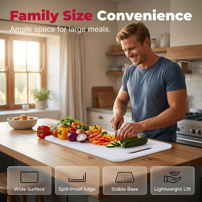 Thickened Plastic Cutting Board with Hanging Handle