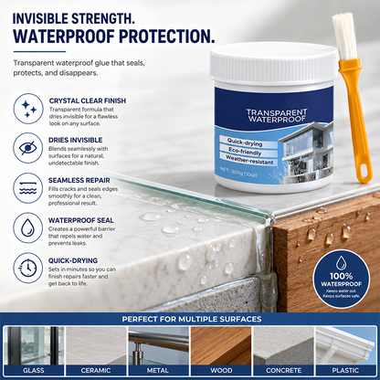 Transparent Waterproof Sealant with Brush