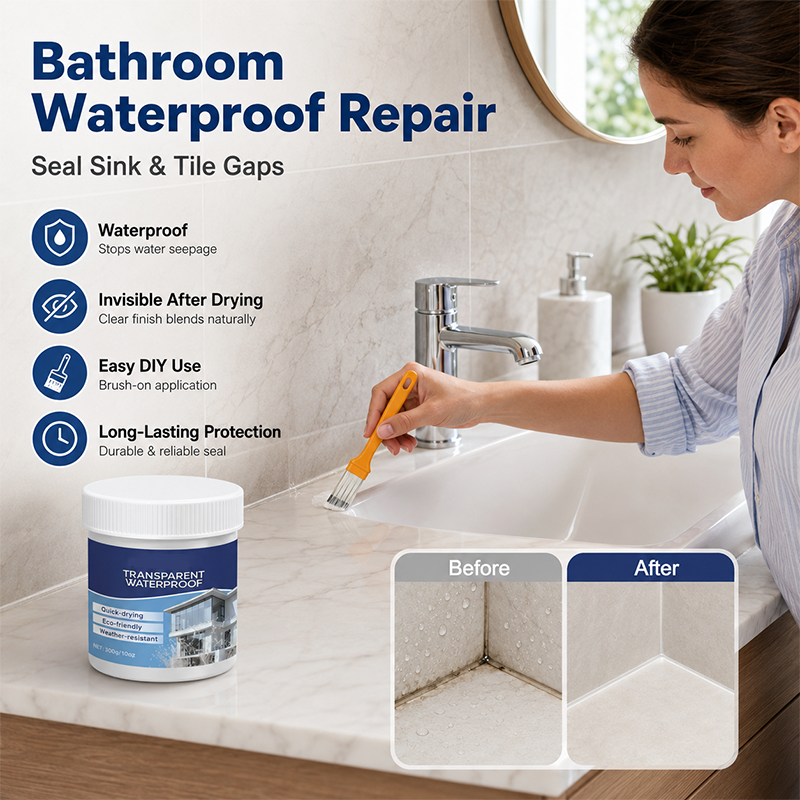 Transparent Waterproof Sealant with Brush