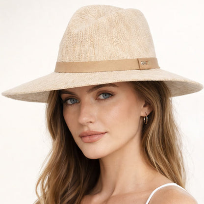 💥☀️Women’s Foldable Knit Fedora Sun Hat👒Breathable Lightweight Packable Wide Brim Beach Sun Hat✨