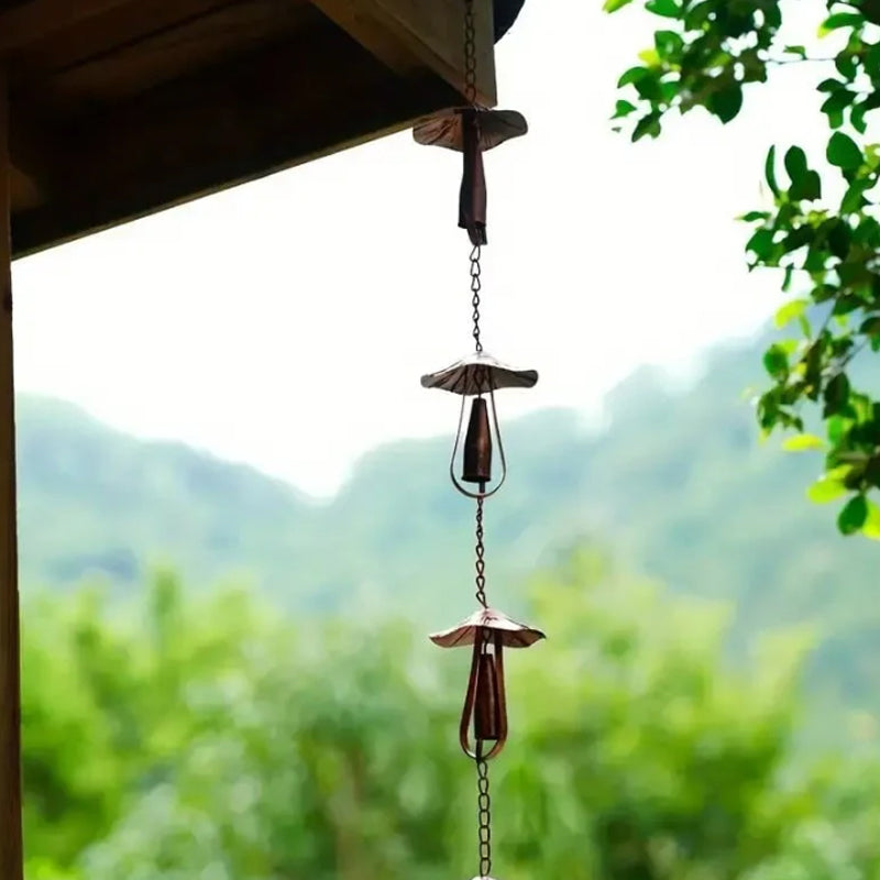 Decorative Mushroom Rain Chain for Gutter