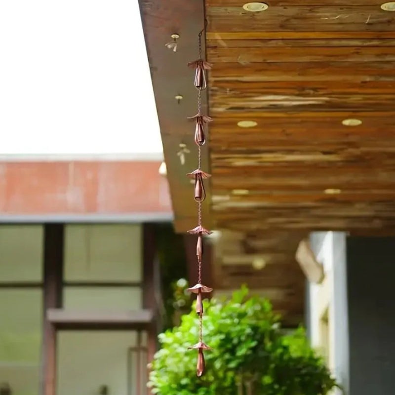 Decorative Mushroom Rain Chain for Gutter