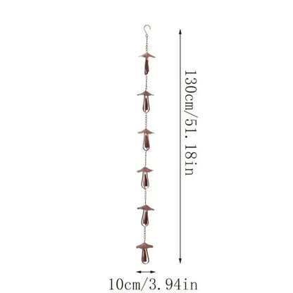 Decorative Mushroom Rain Chain for Gutter