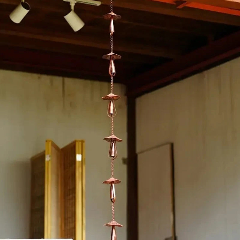 Decorative Mushroom Rain Chain for Gutter