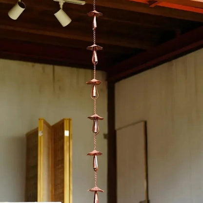 Decorative Mushroom Rain Chain for Gutter