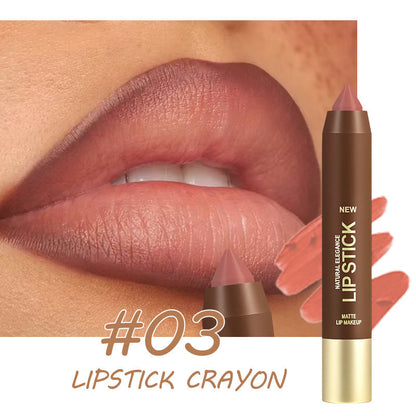 Long-Lasting Matte Lip Crayon for Women | 2-in-1 Liner & Lipstick | Hydrating & Non-Drying | Precision Triangular Tip | 6 Colors ✨