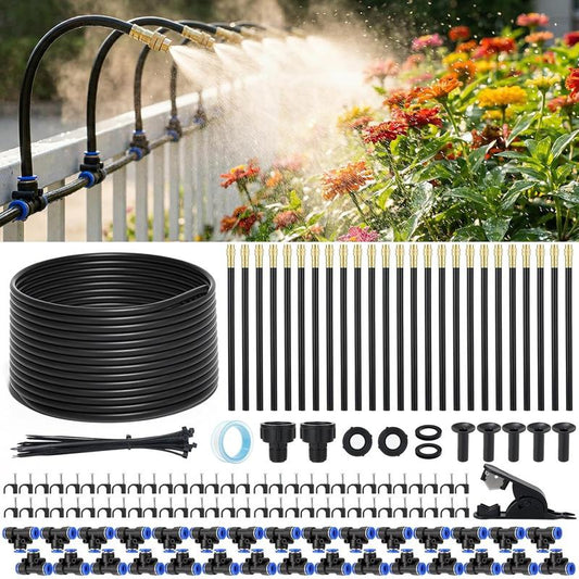 Adjustable Misting Cooling System with Flexible Nozzles